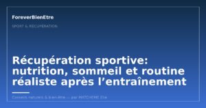 Récupération sportive: nutrition, sommeil et routine réaliste après l’entraînement