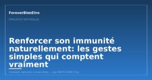 Renforcer son immunité naturellement: les gestes bien-être utiles au quotidien