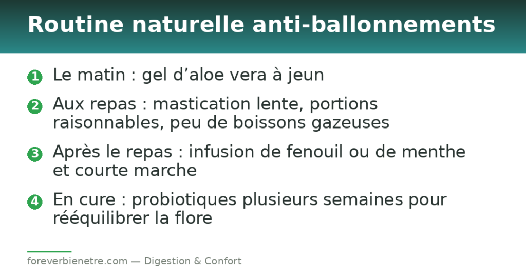 Routine naturelle anti-ballonnements
