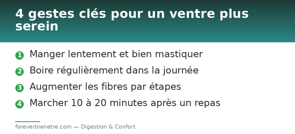 4 gestes clés pour un ventre plus serein