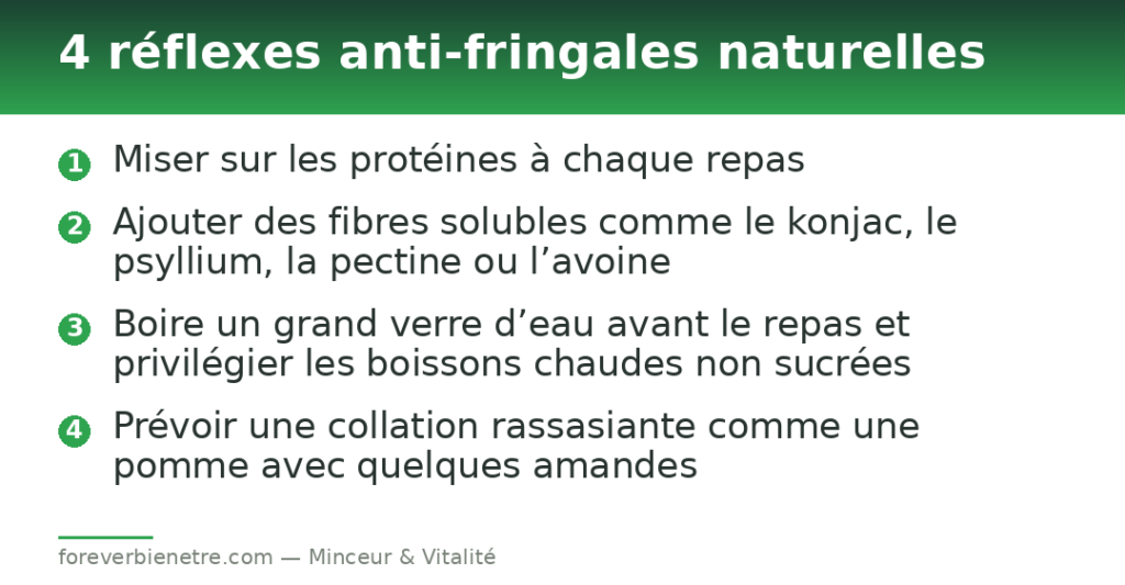 4 réflexes anti-fringales naturelles