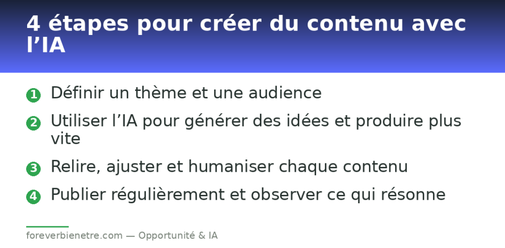 4 étapes pour créer du contenu avec l’IA