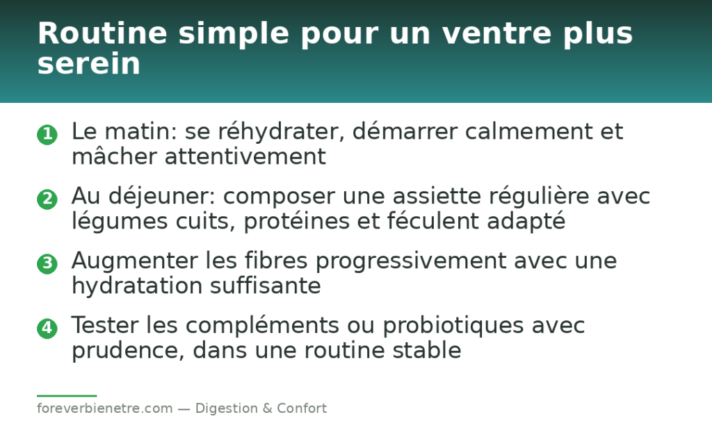 Routine simple pour un ventre plus serein