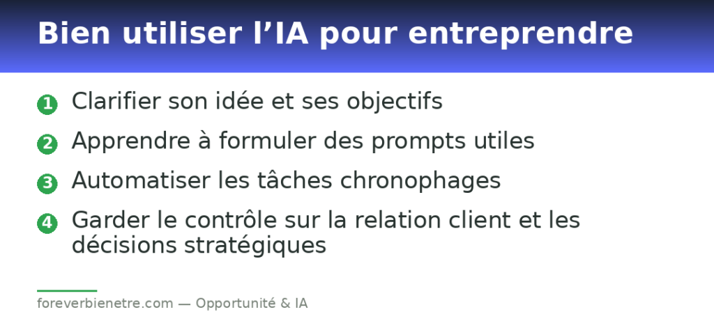 Bien utiliser l’IA pour entreprendre