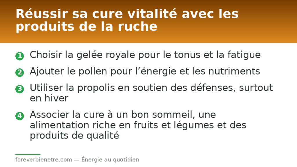 Réussir sa cure vitalité avec les produits de la ruche