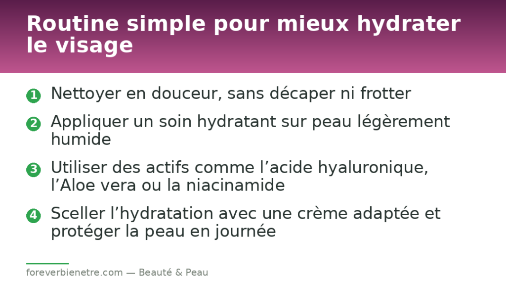Routine simple pour mieux hydrater le visage