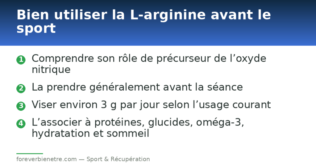 Bien utiliser la L-arginine avant le sport