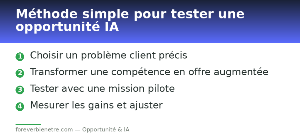 Méthode simple pour tester une opportunité IA