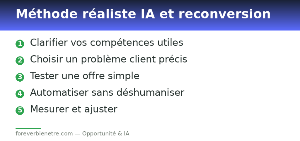 Méthode réaliste IA et reconversion