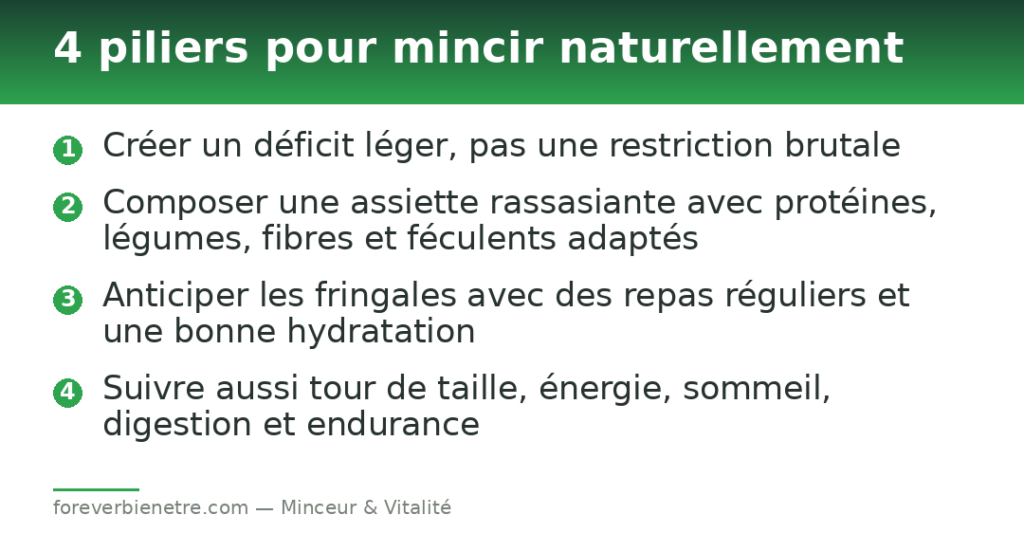 4 piliers pour mincir naturellement
