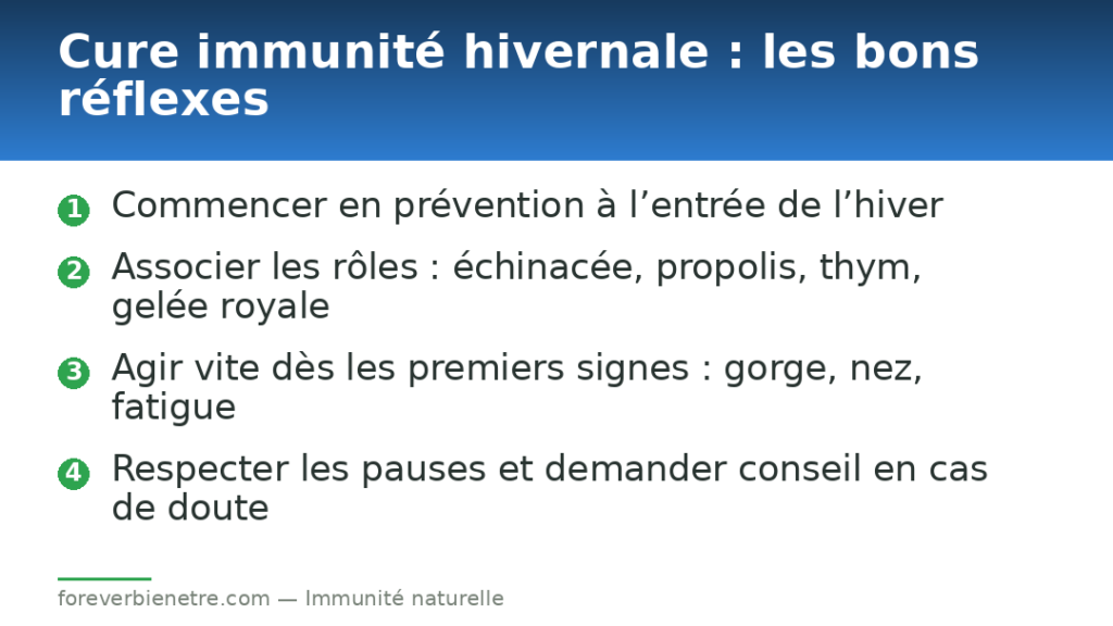 Cure immunité hivernale : les bons réflexes
