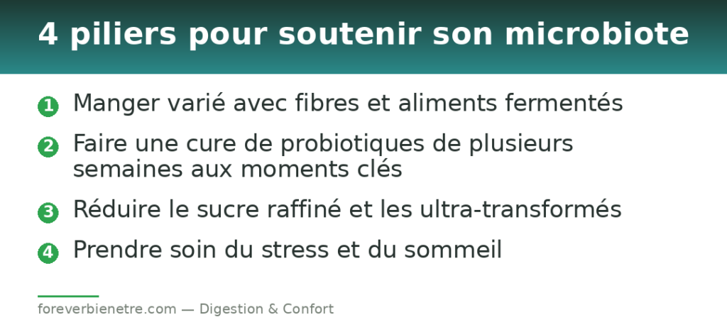 4 piliers pour soutenir son microbiote