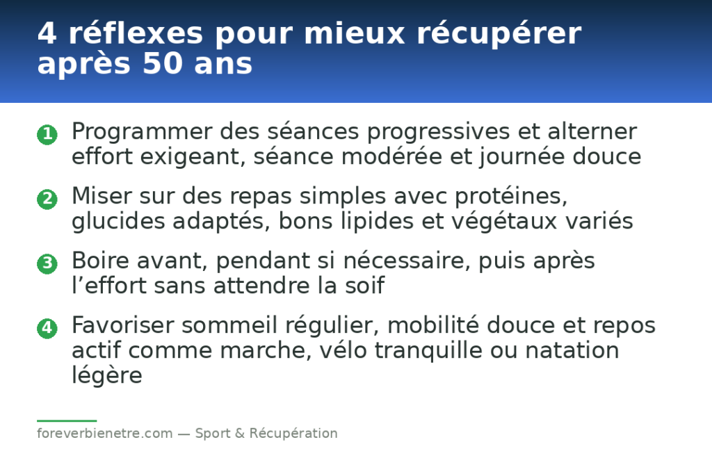 4 réflexes pour mieux récupérer après 50 ans