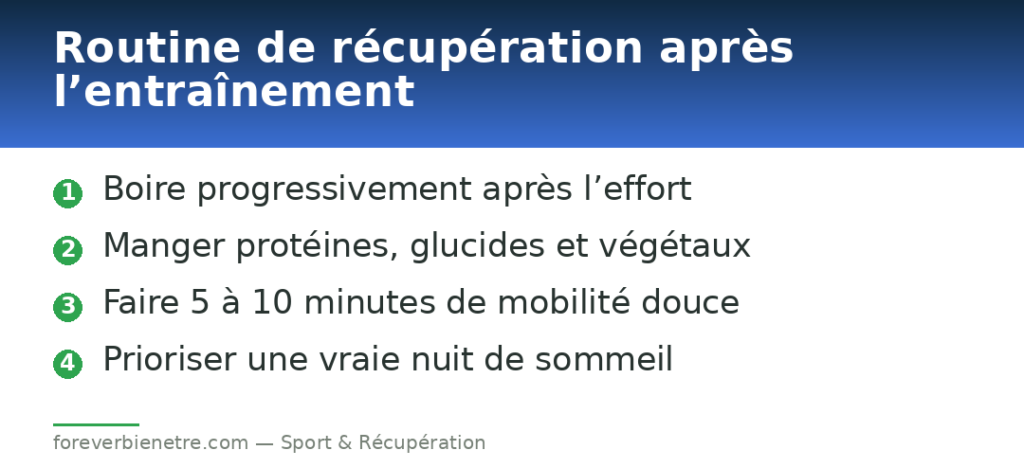 Routine de récupération après l’entraînement
