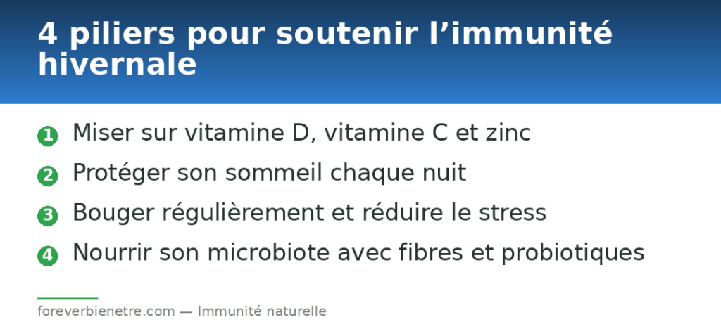 4 piliers pour soutenir l’immunité hivernale