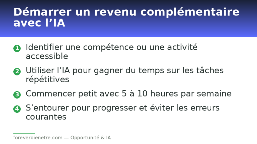 Démarrer un revenu complémentaire avec l’IA
