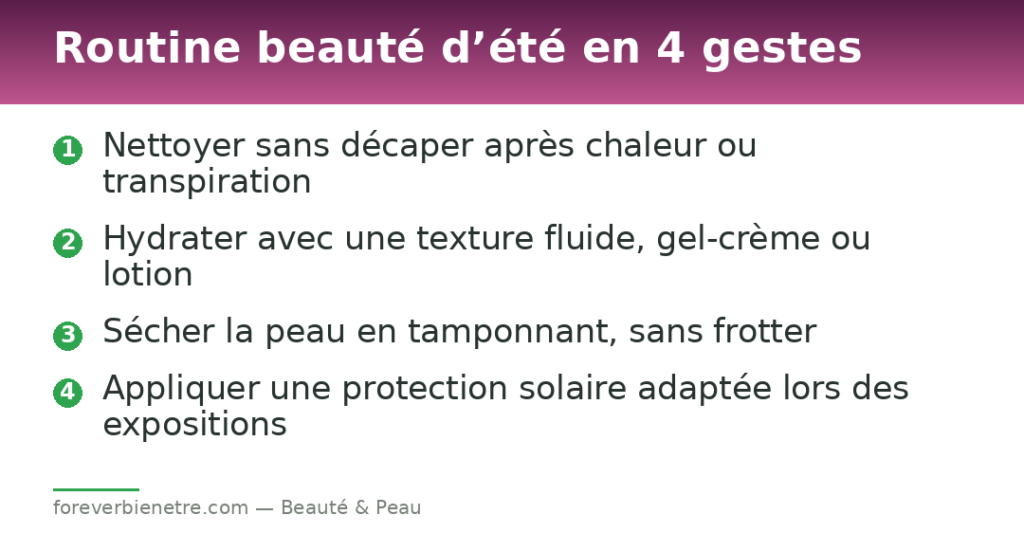 Routine beauté d’été en 4 gestes