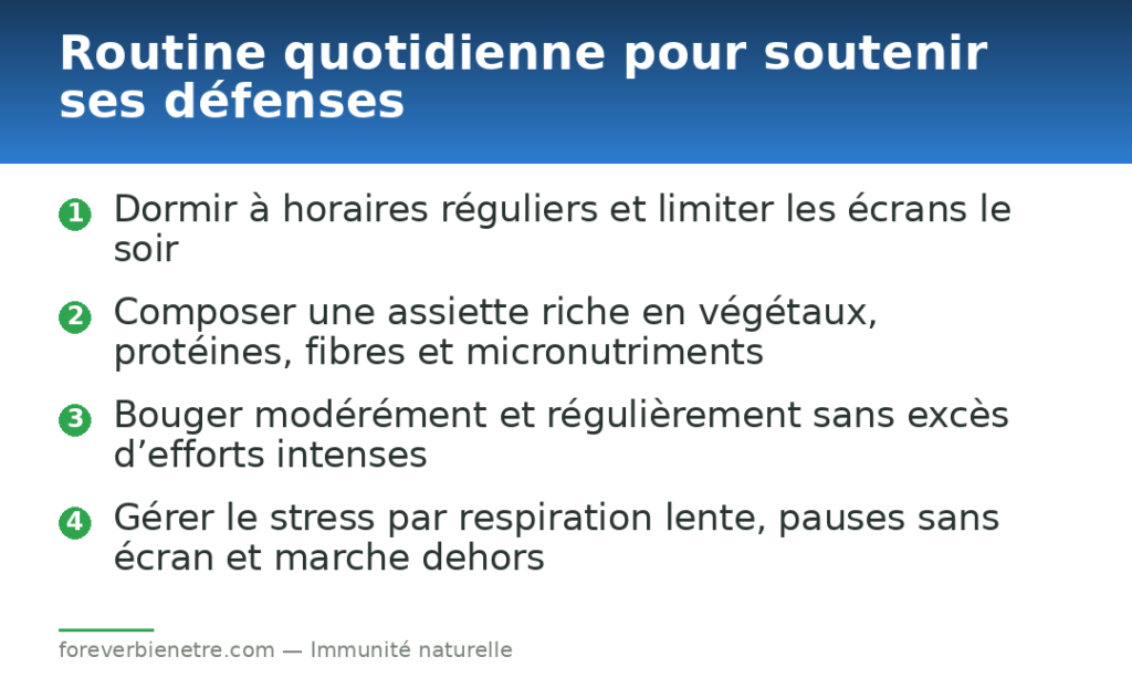 Routine quotidienne pour soutenir ses défenses