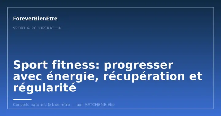 Récupération sportive: les nouvelles routines fitness qui fonctionnent vraiment